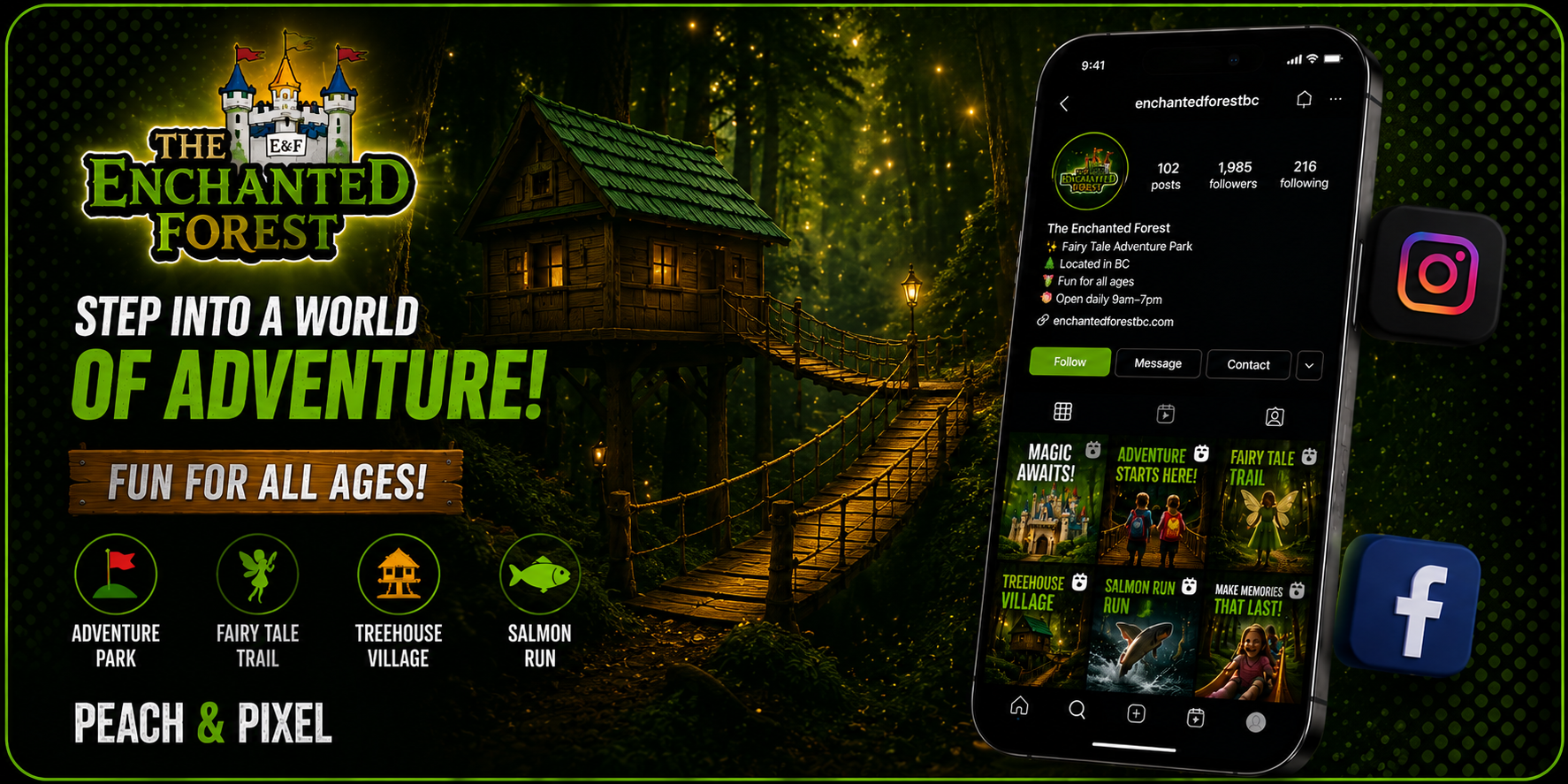 Enchanted Forest Facebook ad creative
