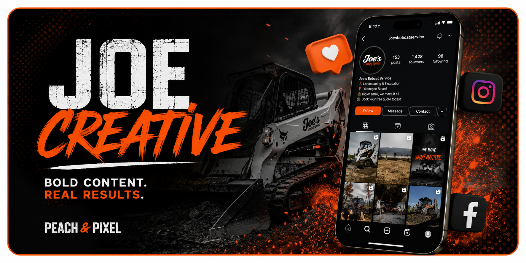 Joe's Bobcat Facebook ad creative